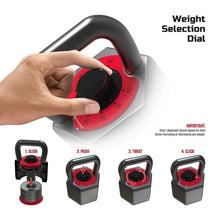 Load image into Gallery viewer, 25 lbs SmartStack Wide handle Adjustable Kettlebell, 40 lbs, Black