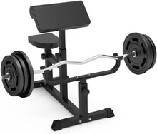 Load image into Gallery viewer, Adjustable Arm Preacher Curl Weight Bench