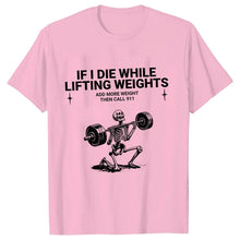 Load image into Gallery viewer, Gym Workout T-shirts for Men Clothing Funny Weightlifting Tshirts