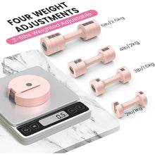 Load image into Gallery viewer, Adjustable Hand Dumbbell for Women 5lb Dumbbells Set