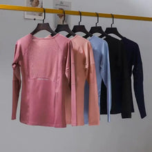 Load image into Gallery viewer, Women's Slim Fit Long Sleeve Top Quick Dry Breathable Fitness Pilates Running Sports Wear