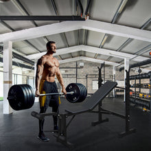 Load image into Gallery viewer, Olympic Weight Bench Bench Press Set with Squat Rack