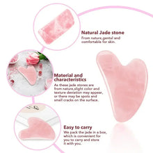 Load image into Gallery viewer, Natural Stone GuaSha Jade Facial Beauty Scraping Massage Tools