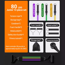 Load image into Gallery viewer, 10-14pcs/Set Pull Rope Bodybuilding Resistance Bands Set Multi-function Tensioner