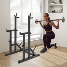 Load image into Gallery viewer, Barbell Rack, Adjustable Barbell Rack, Multi-function Barbell Rack
