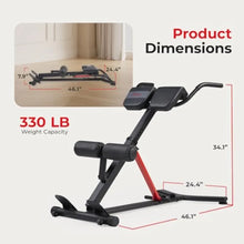 Load image into Gallery viewer, Foldable Hyperextension Roman Chair w/Back Extension, Home Gym Sit Up Bench