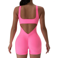 Load image into Gallery viewer, 1PCS Backless Yoga Suit U Neck Sleeveless Sports Jumpsuit