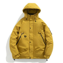 Load image into Gallery viewer, Men's Ski Jacket Winter Windproof Warm Coat Outdoor Sports Mountain Overcoat Hooded Snowboarding