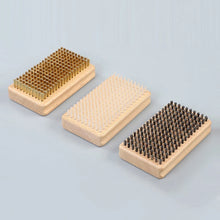 Load image into Gallery viewer, NEW 1PC Wooden Handle Brass/ Nylon/ Horsehair Ski Waxing Brush