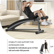 Load image into Gallery viewer, Adjustable Decline Sit Up Bench Reverse Crunch