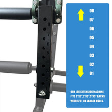Load image into Gallery viewer, Power Rack Mounted Leg Extension & Curl Machine for Home Gym