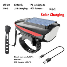 Load image into Gallery viewer, Bicycle Light Horn USB Bike Headlight