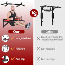 Load image into Gallery viewer, Wall Mounted Power Tower Pull Up Bar Station Workout Dip Station,Multi-Function