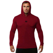 Load image into Gallery viewer, Autumn Cotton Breathable Casual Hooded T-Shirts Men Slim Fit Long Sleeve Running Shirts