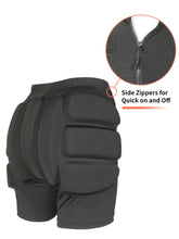 Load image into Gallery viewer, Protective Shorts with Side Zipper and 3D Padding for Kid Youth Adult, for Skateboarding