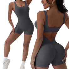Load image into Gallery viewer, 1PCS Backless Yoga Suit U Neck Sleeveless Sports Jumpsuit