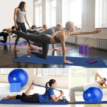 Load image into Gallery viewer, Yoga Beginners Kit Yoga Blocks 2 Pack Yogas Strap Ball Mat with Carrying Strap