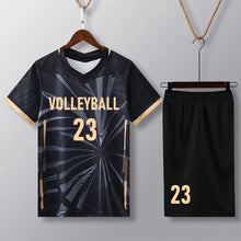 Load image into Gallery viewer, Short Sleeve Volleyball Jersey Set Men Volleyball Uniform V-neck