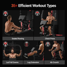 Load image into Gallery viewer, Home Gym System with 160LB Weight Stack, Multifunctiona