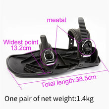 Load image into Gallery viewer, Mini Short Ski Skates Skis Boots Skiboards Adjuatable Adults Short Shoe Snowblades