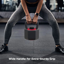 Load image into Gallery viewer, 25 lbs SmartStack Wide handle Adjustable Kettlebell, 40 lbs, Black