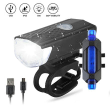 Load image into Gallery viewer, Bike Bicycle Light USB LED Rechargeable Set