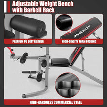 Load image into Gallery viewer, 900LBS Adjustable Weight Bench Press with Leg Extension and Preacher Curl Pad