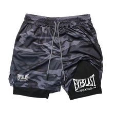 Load image into Gallery viewer, Men's compression gym shorts, EVERLAST printed sports pants