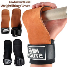 Load image into Gallery viewer, Bench Press Weight Lifting Wrist Hooks Straps Deadlift Gloves and Grip Pads