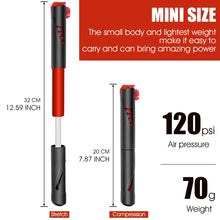 Load image into Gallery viewer, Portable Air Pump 120psi High Pressure Bicycle Pump