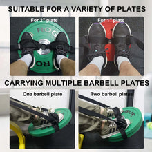 Load image into Gallery viewer, Double Feet Tibialis Trainer Strap Leg Workout for Barbell Plates with Foot Pad Calf Raise Machine