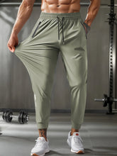 Load image into Gallery viewer, Men's Waist Drawstring Quick-drying High Elasticity Solid Color Sports Training Outdoor Long Pants