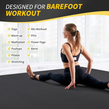 Load image into Gallery viewer, Large Yoga Mat, Extra Thick Workout Mats for Home Gym
