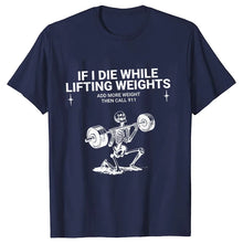 Load image into Gallery viewer, Gym Workout T-shirts for Men Clothing Funny Weightlifting Tshirts