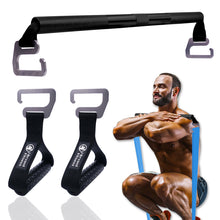 Load image into Gallery viewer, Large Hook Portable Resistance Band Exercise Bar Full Body Squat