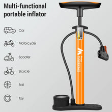 Load image into Gallery viewer, Bike Pump with Gauge Multi-functional Inflator for Bicycles