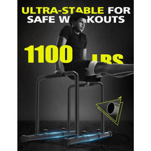 Load image into Gallery viewer, Adjustable Dip Bar Heavy Duty Steel Dip Station, Home Dip Stand