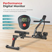 Load image into Gallery viewer, Compact Adjustable Rowing Machine with 12 Levels of Resistance