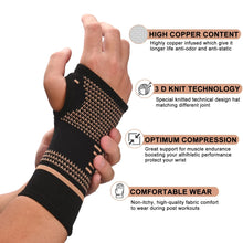 Load image into Gallery viewer, 2 Pack Wrist Compression Sleeves