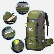 Load image into Gallery viewer, 50L Travel Backpack Camping Men Large Hiking Bag