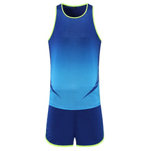 Load image into Gallery viewer, Breathable Sprint Sports Sets Gym Marathon Clothes Fashion Men Competition Running Vest Shorts Print Outdoor Tracksuits