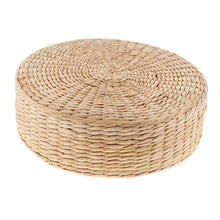 Load image into Gallery viewer, Japanese Straw Pouf Seat Mat Meditation Home Decor Cushion Buckwheat Floor Yoga Seat