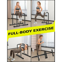 Load image into Gallery viewer, Adjustable Dip Bar Heavy Duty Steel Dip Station, Home Dip Stand