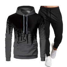 Load image into Gallery viewer, 2024 Spring and Autumn New Men's Inkjet Printed Hoodie and Pants