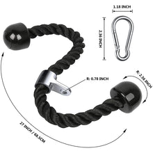 Load image into Gallery viewer, Tricep Rope Push Pull Down Cord for Bodybuilding Exercise