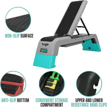 Load image into Gallery viewer, Multifunctional Aerobic Deck - Versatile Fitness Station, Weight Bench, Aerobic Stepper, Plyometrics Box