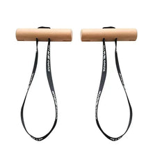 Load image into Gallery viewer, 1Pair Wooden Grips Pull Up Handle Deadlift