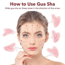 Load image into Gallery viewer, Natural Stone GuaSha Jade Facial Beauty Scraping Massage Tools