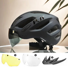 Load image into Gallery viewer, PJT New LED Bike Helmet With Sun Goggle Visor