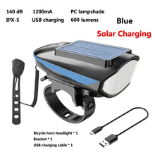 Load image into Gallery viewer, Bicycle Light Horn USB Bike Headlight
